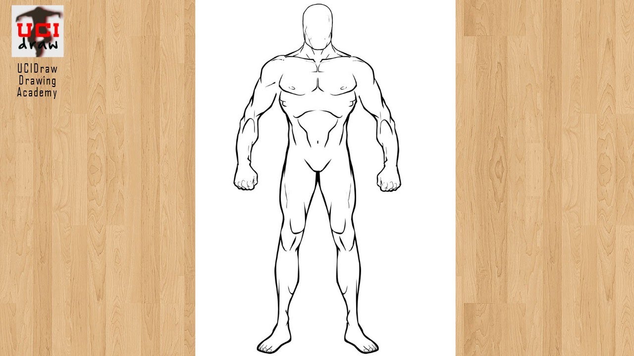 How to Draw a Male Body Sketch | Easy Men Full Body Drawing Step by Step for Beginners