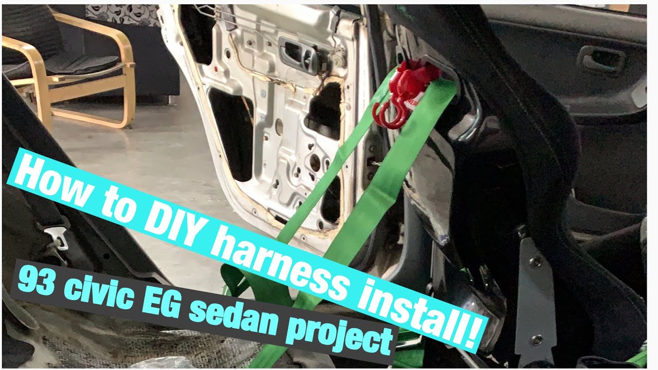 TAKATA 4 point racing harness seatbelt install! DIY vlog