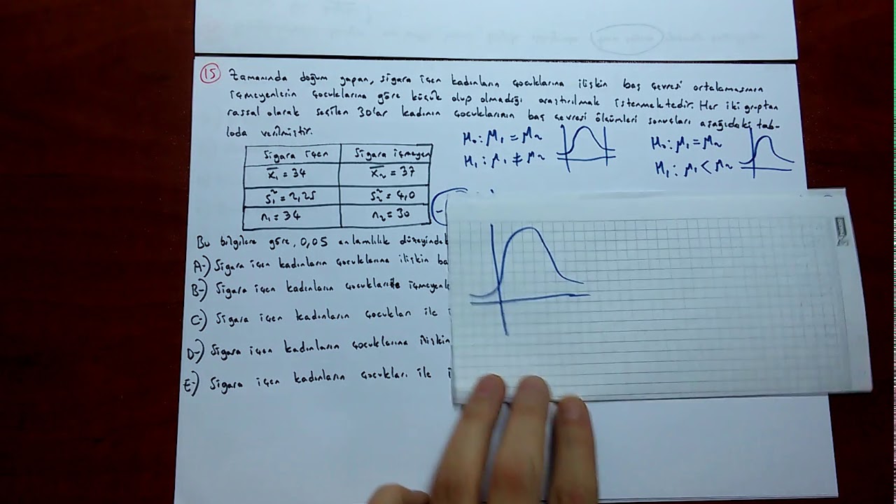 AÖF TIBBİ İSTATİSTİK  2015 DÖNEM SONU SINAVI 2. KISIM