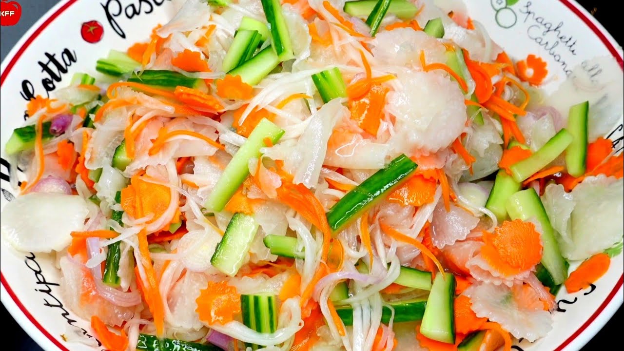 ក្បួនលាយទឹកត្រីធ្វើជ្រក់បន្លែ || Vegetable salad