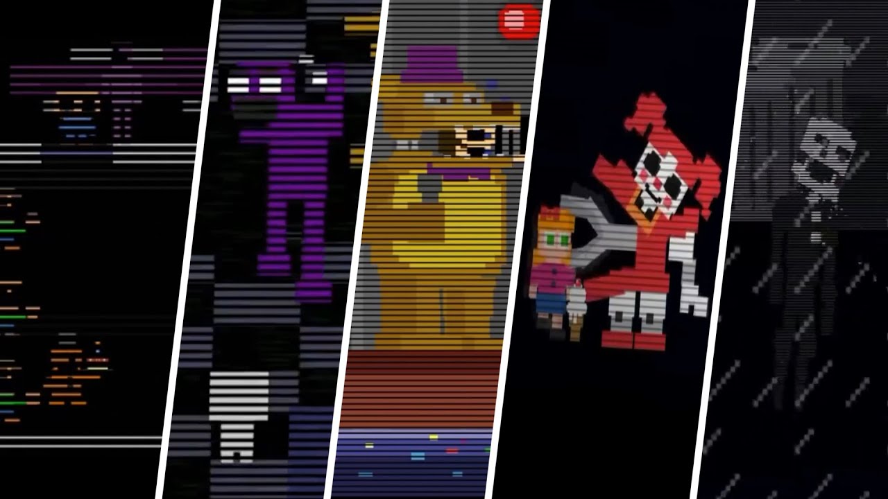 All FNAF MiniGames (FNAF 2, FNAF 3, FNAF 4, SL, FNAF WORLD, Pizzeria Simulator, Security Breach)