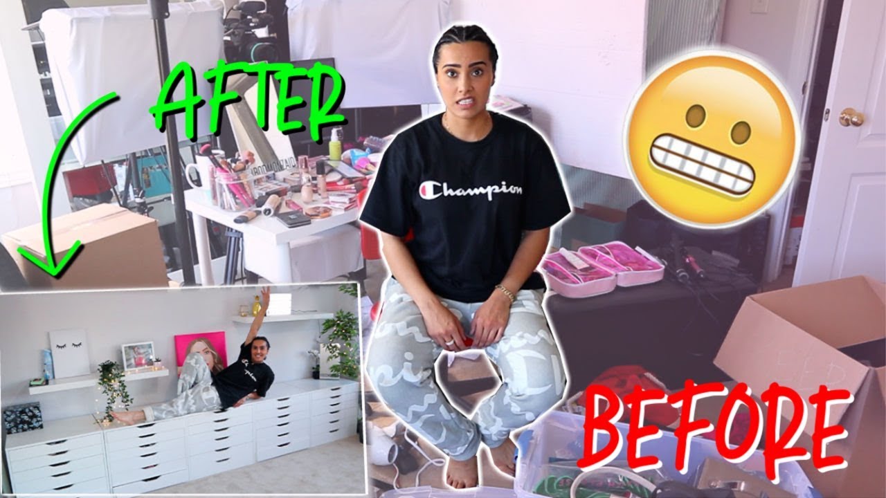 EXTREME MAKEUP ROOM CLEANING/MAKEUP COLLECTION TOUR | BodmonZaid