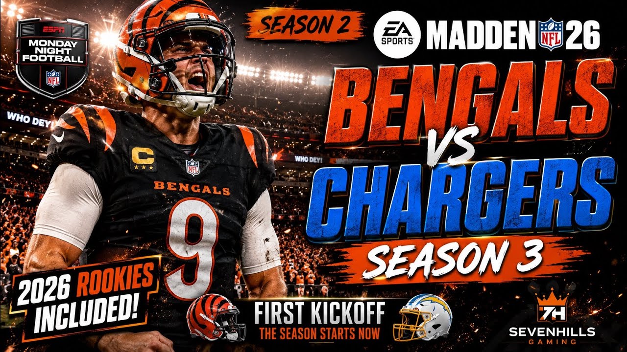 🔥 BENGALS против CHARGERS! | Старт сезона 2026 🚨 | Madden 26: Перестройка франшизы | Сезон 3, Нед...
