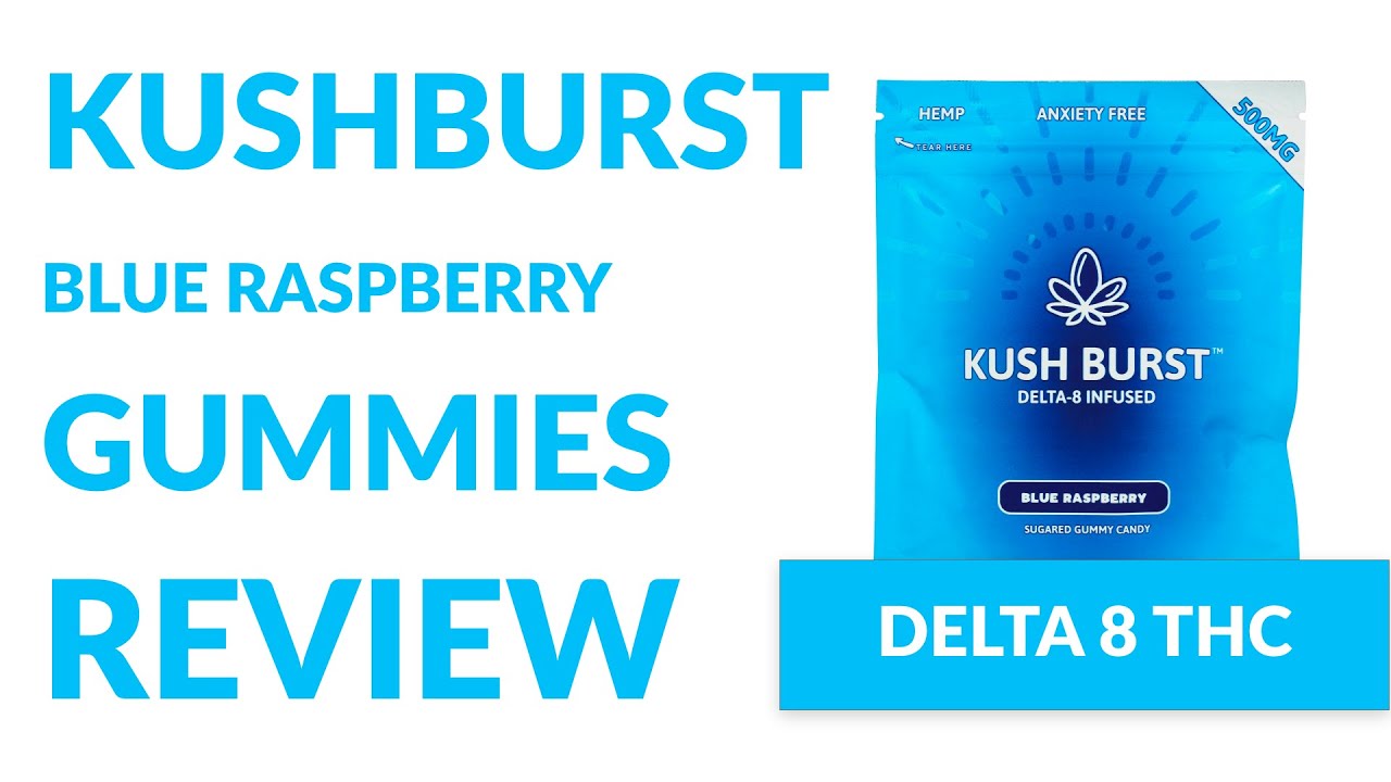 Kush Burst Blue Raspberry Delta 8 THC Gummy Review - Our Favorite🔥🔥🔥