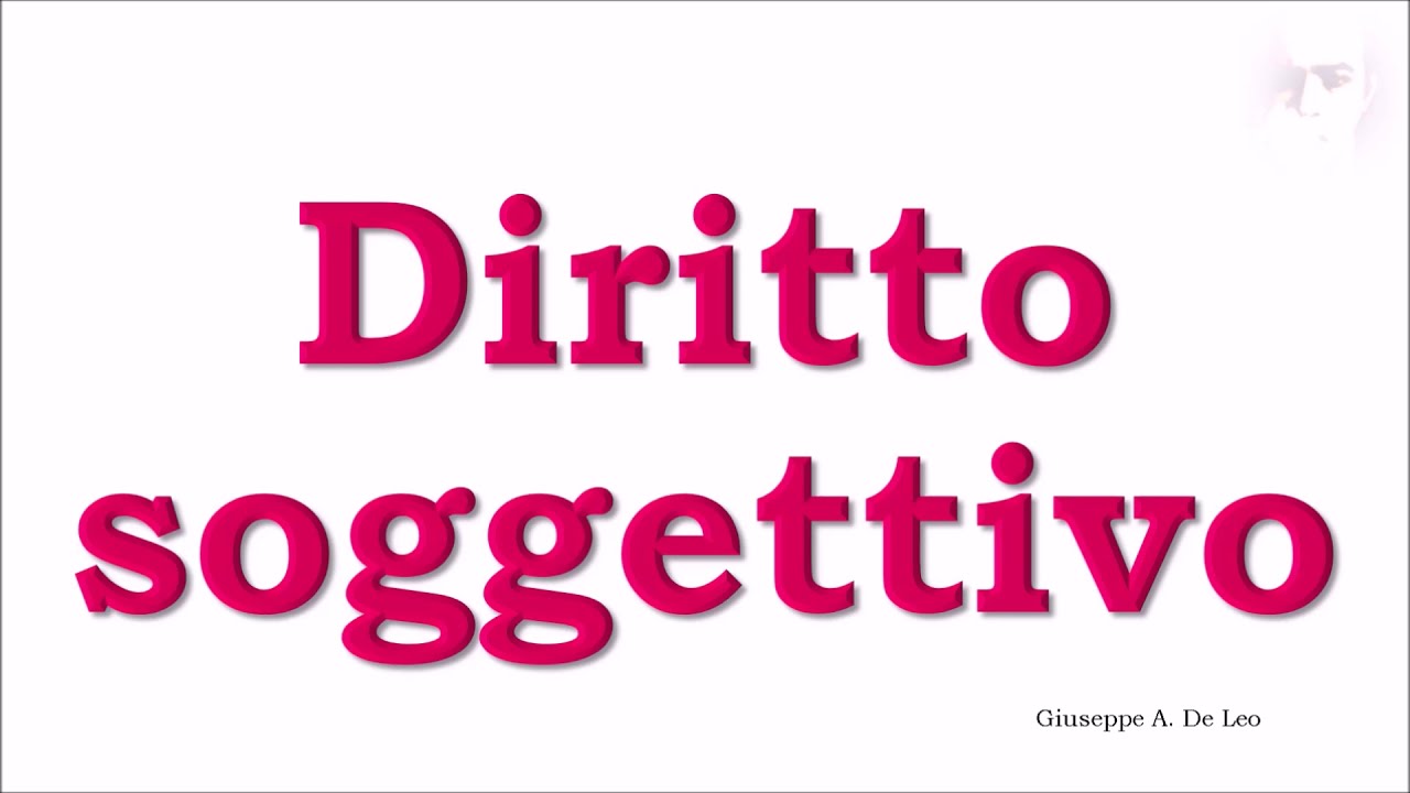 DIRITTO SOGGETTIVO