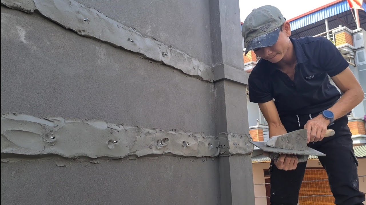 Amazing Construction Rendering Sand and Cement To Decorate The House Wonderful