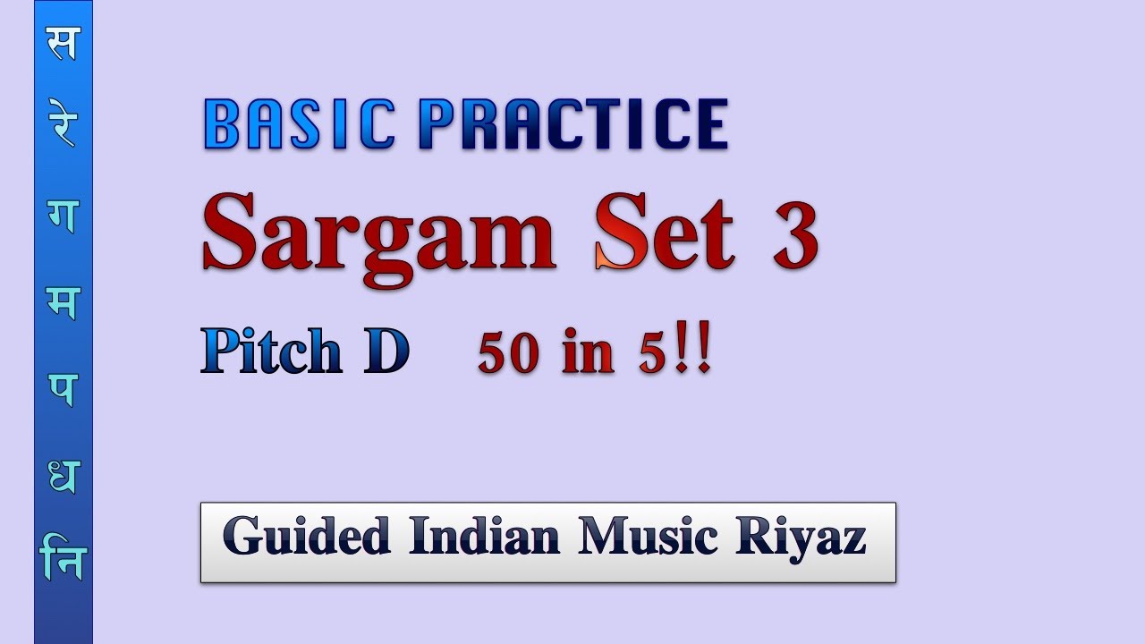 Basic Sargam Practice | Set 3 in D Scale | Urmi Battu