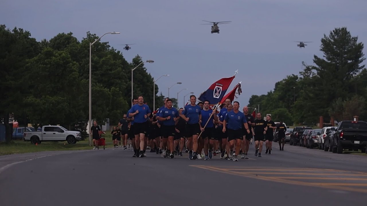 MORNING RUN with Soldiers of the 10th Mountain Division on Fort Drum
