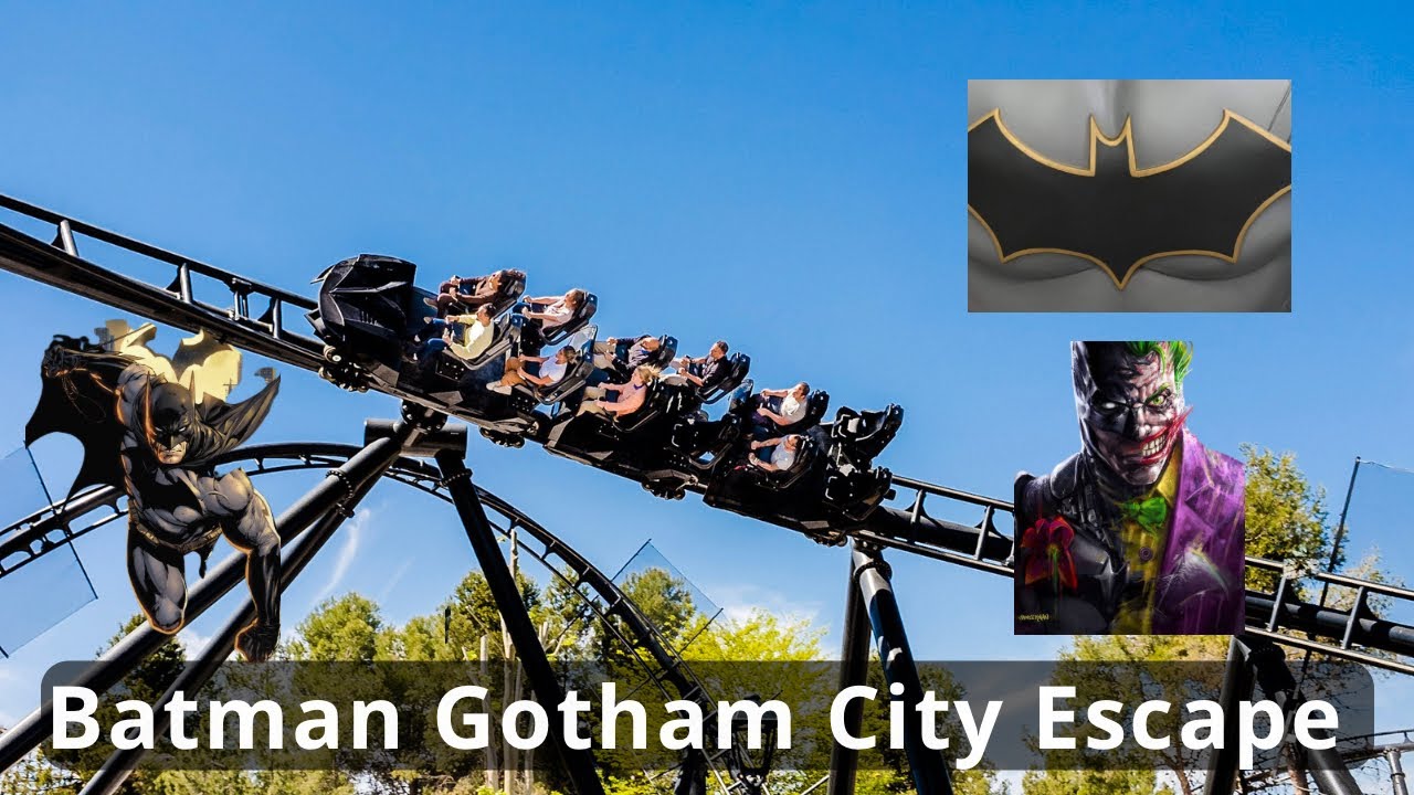 Gotham City Escape  Onride New intamin Coaster Parque Warner Madrid.