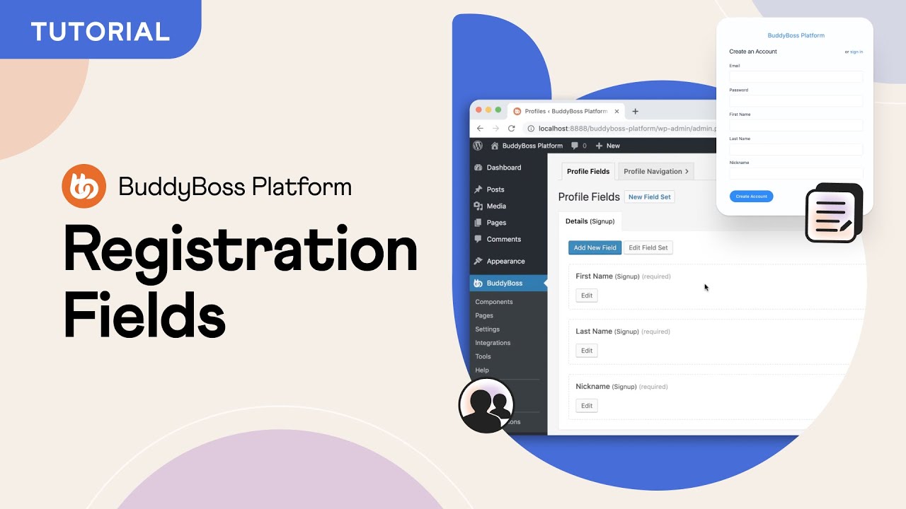 How to configure fields in the Platform during the registration process?