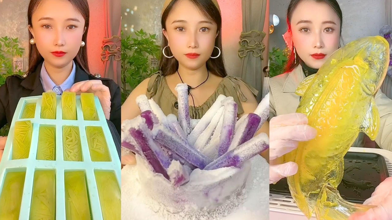 Homemade Chinese Ice Eating ASMR | Soft Frozen Desserts & Snow Ice Sounds #98
