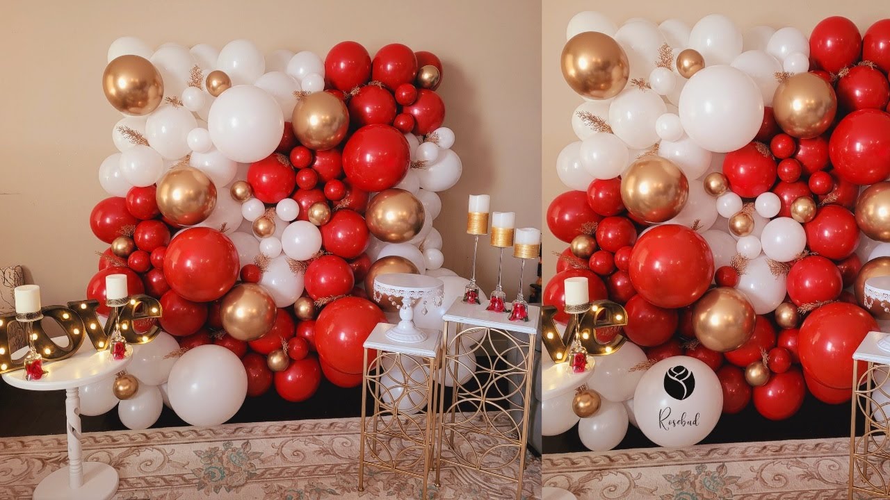 Balloon wall DIY | Valentines day balloon decor | How to