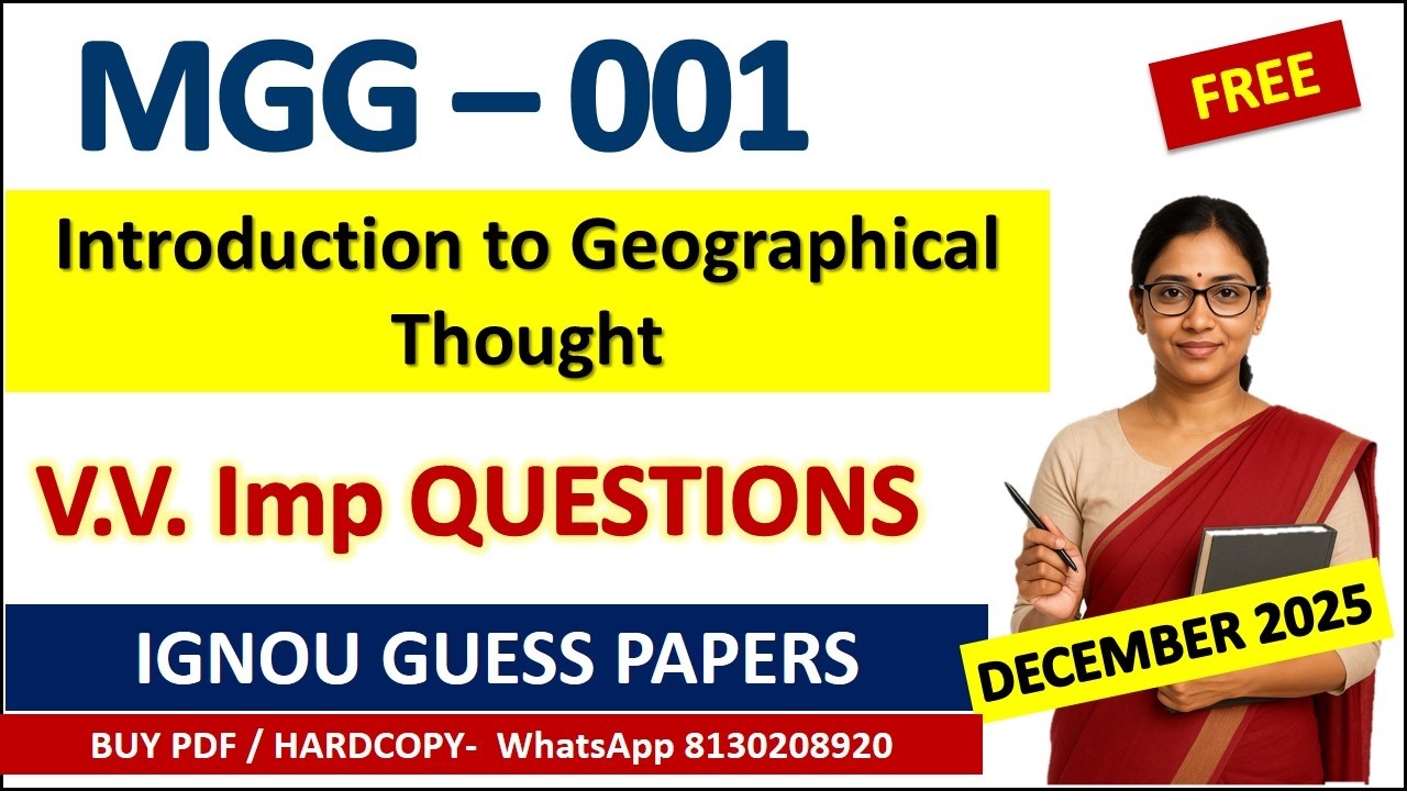 MGG-001 Geography | Complete Crash Course 🔥 IGNOU Study Material