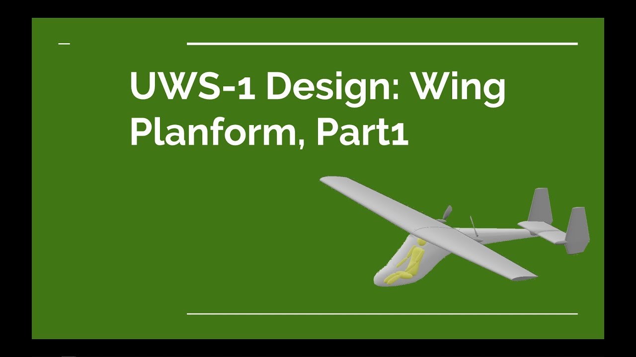 Конструкция UWS-1: форма крыла в плане, часть 1