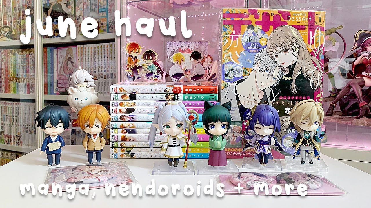 manga & anime figure haul + unboxing | apothecary diaries, genshin impact, frieren