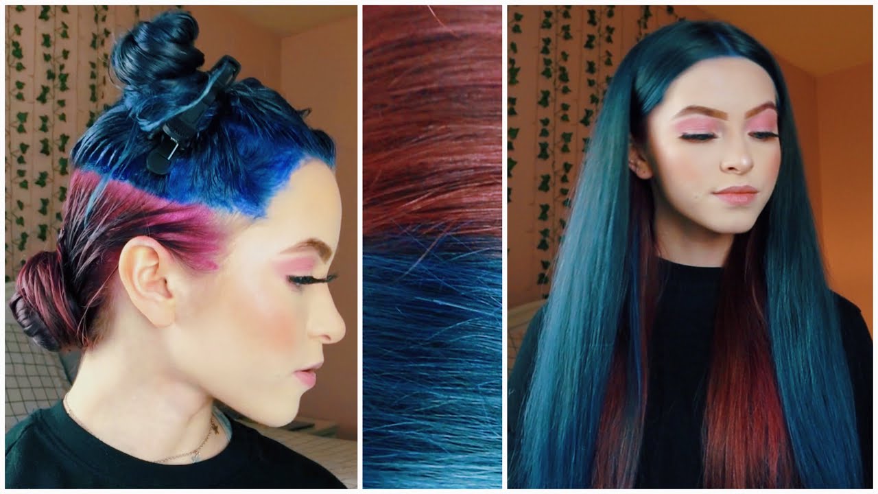 DYEING MY HAIR PINK AND BLUE | With Arctic Fox Virgin Pink & Poseidon