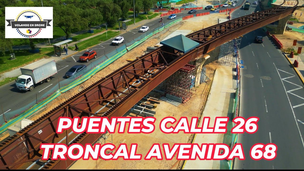 VOLANDO EN DRONE 4K - PUENTES CALLE 26 - TRONCAL AVENIDA 68