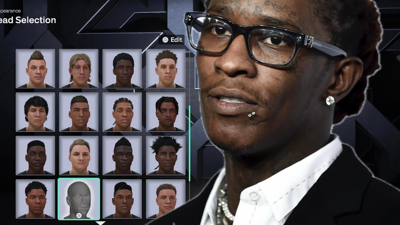 Young Thug Face Creation NBA 2K26
