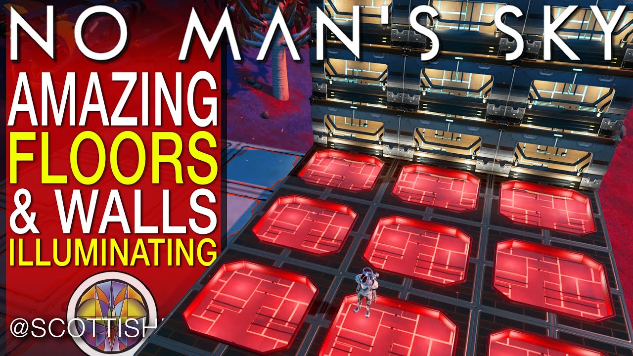 Удивительные подсвеченные полы и стены — как объединить — Обновление No Man's Sky — NMS Scottish Rod