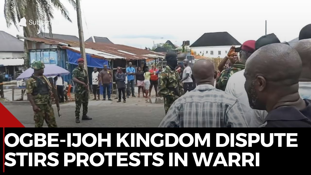 Tension in Warri: Ijaw Youths Protest Removal of Ogbe-Ijoh Coronation Posters