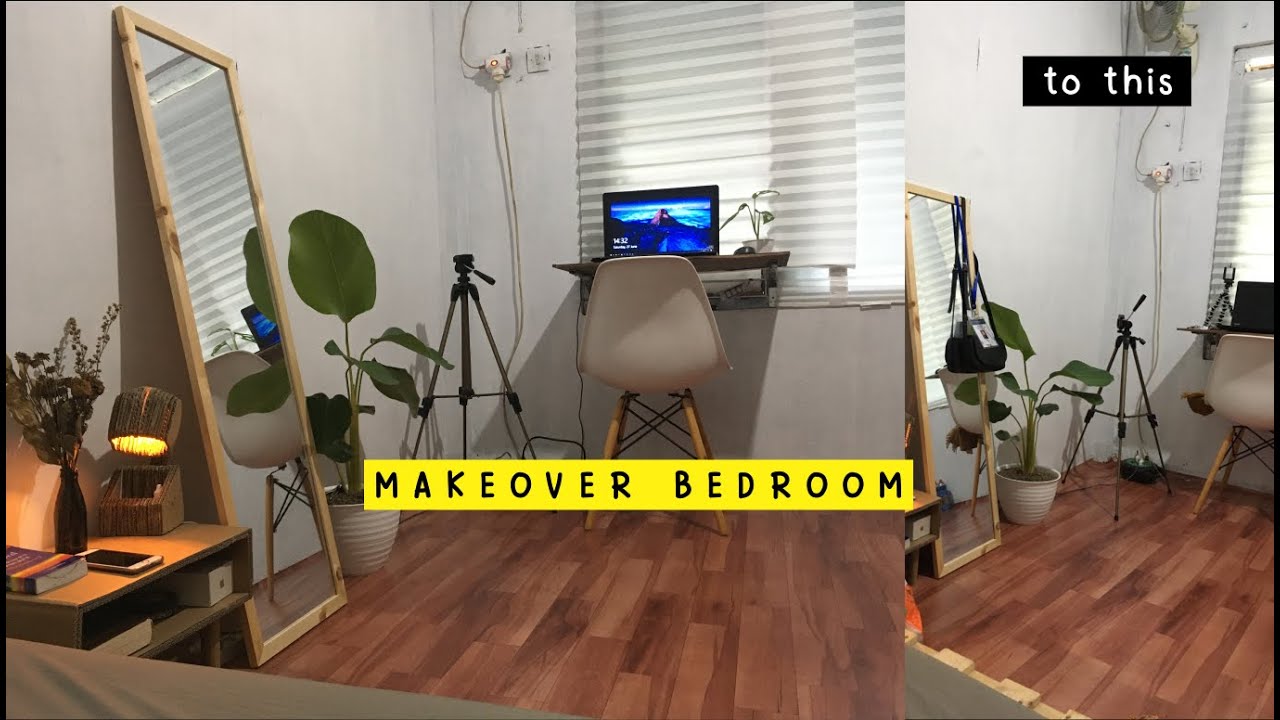Dekor Kamar Kost Murah Inspirasi Pinterest dan Youtube | Aesthetic Bedroom Extreme Makeover