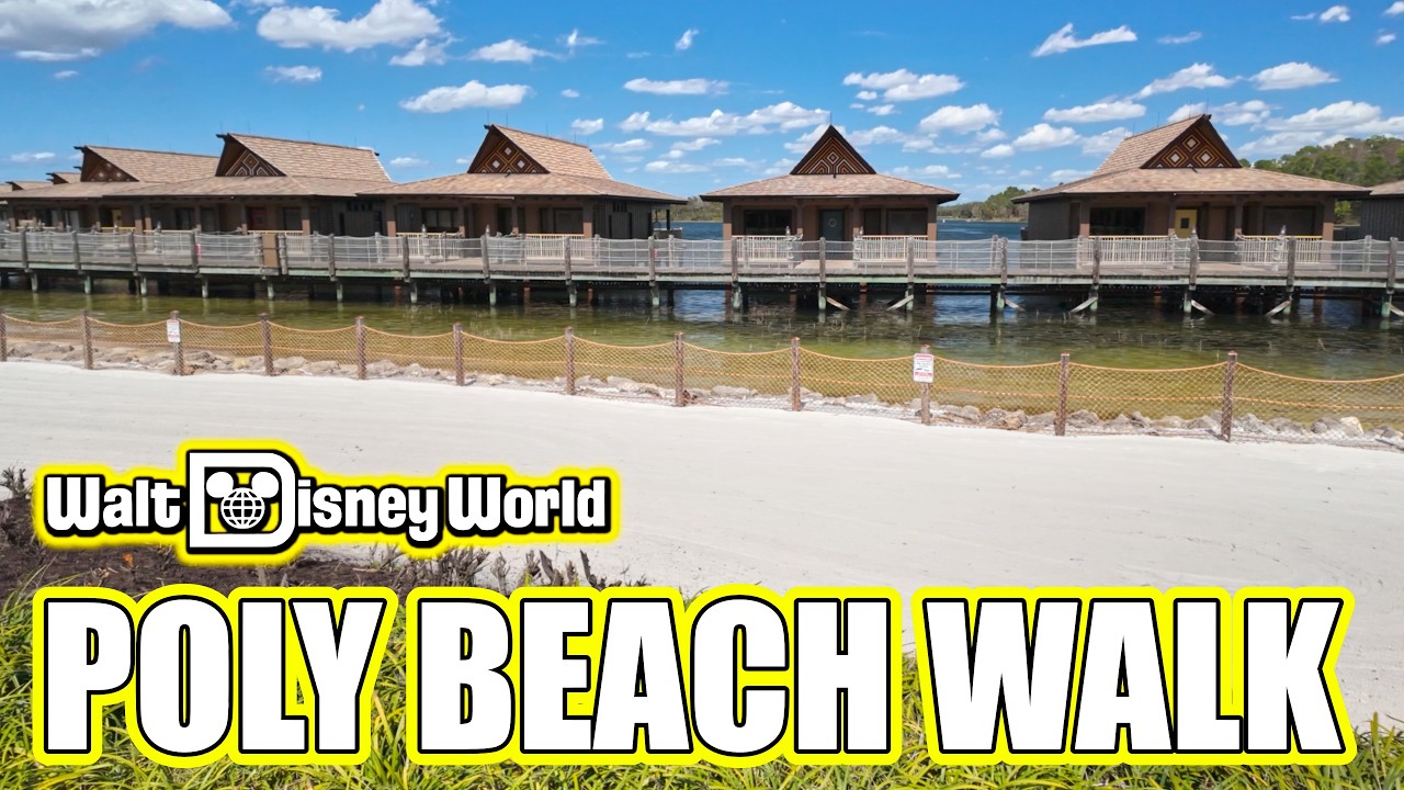 Relaxing Beach Walk at Disney’s Polynesian Resort 4K