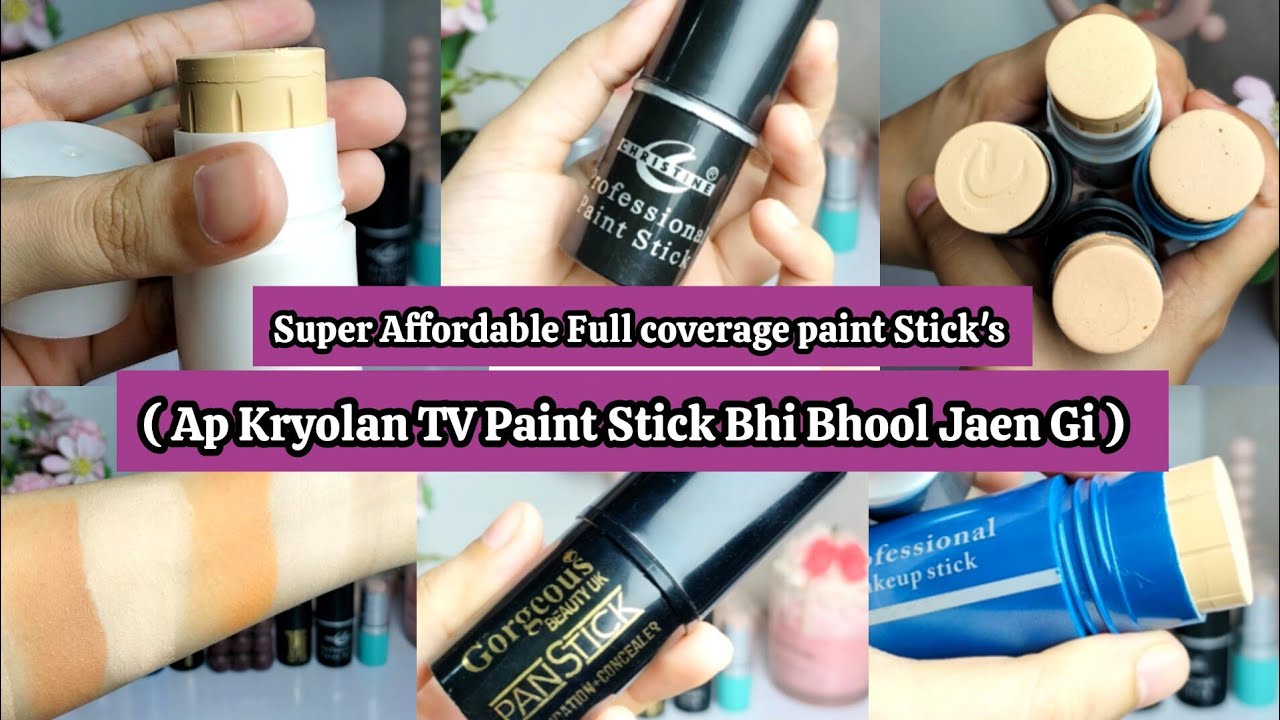 Best Affordable Full coverage tv Paint Sticks | kryolan stick Dupes 