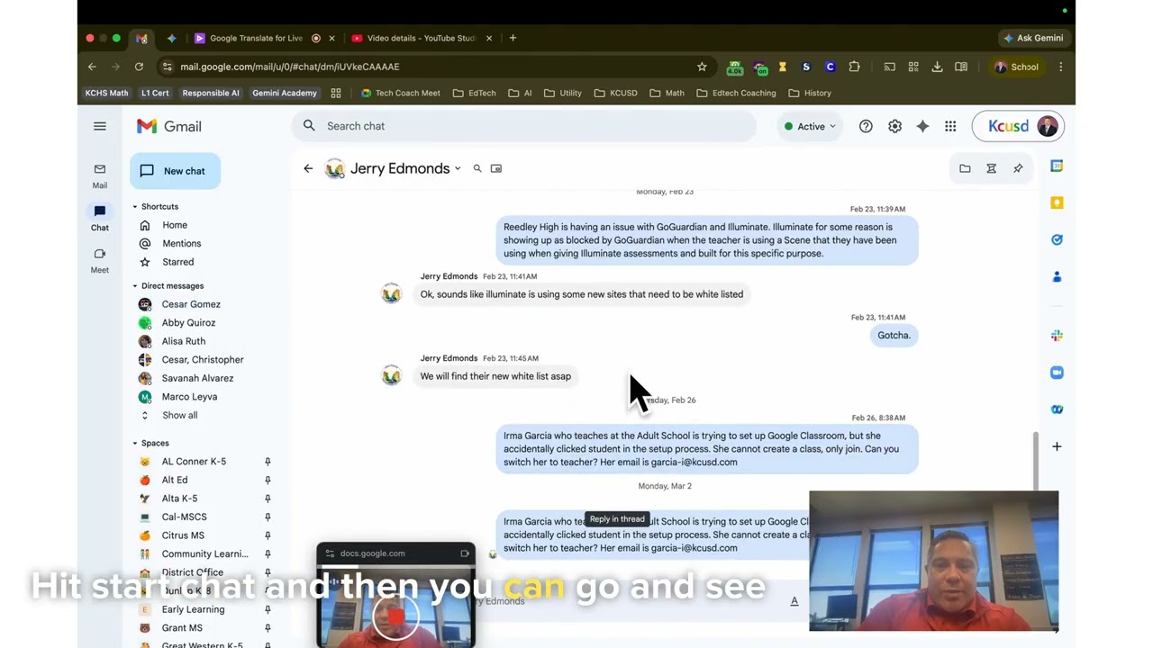 How to use Chat and the Side Panel in Gmail