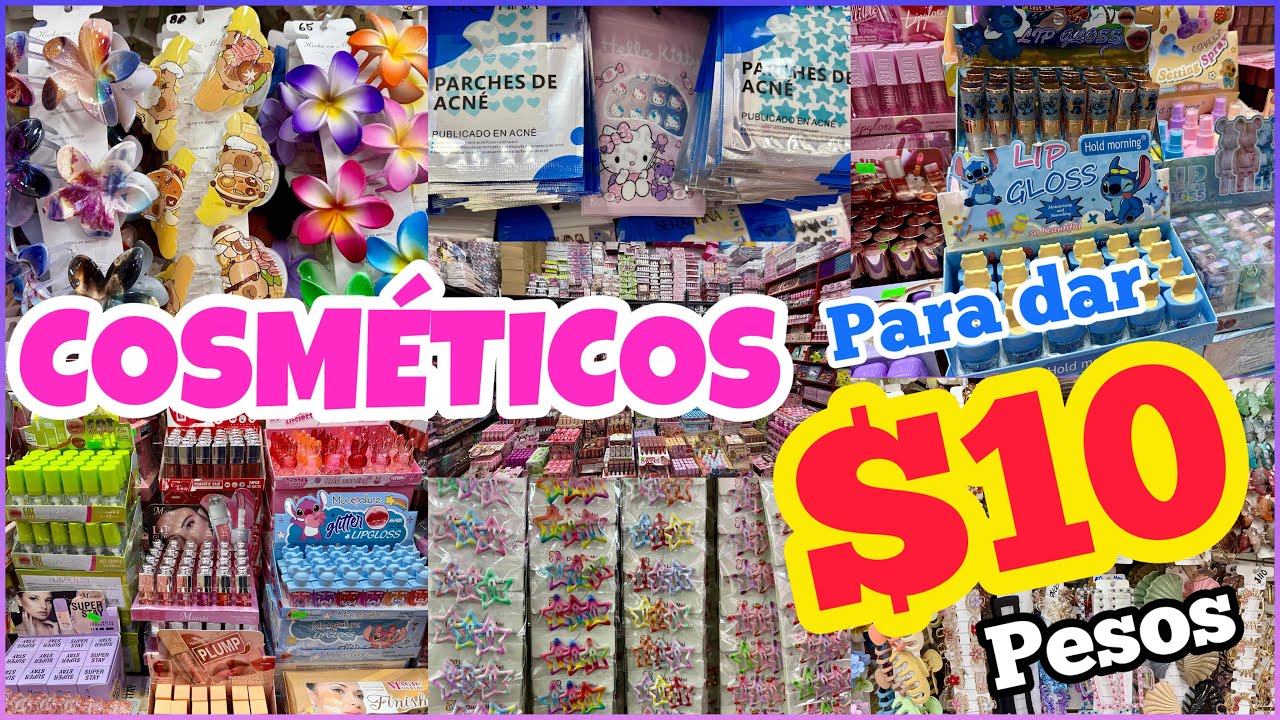 🤑COSMÉTICOS PARA DAR a $10 PESOS / PINZAS HAWAIANAS, SOMBRAS, PRODUCTOS VIRALES 😍 / CENTRO CDMX