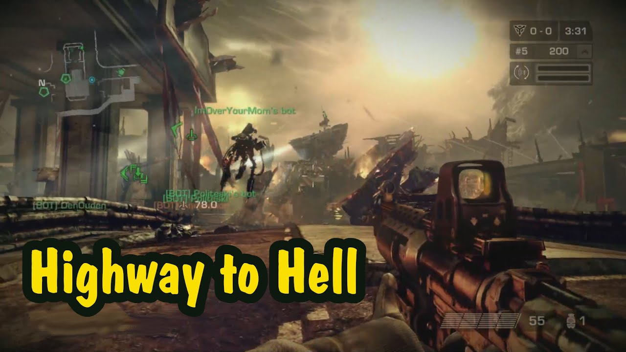 Killzone 3: Corinth Highway Match With Commentary (Against Veteran Bots in Botzone)
