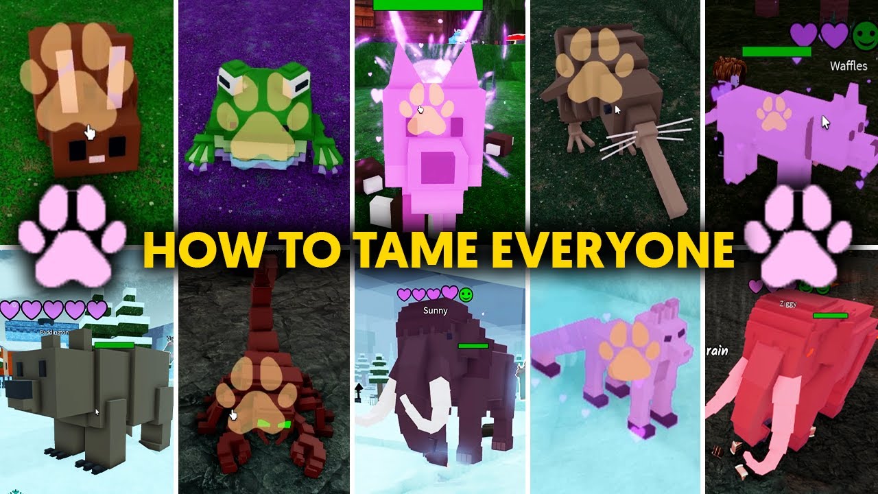 What if i Tame EVERYONE? | 99 night in the forest : How to Tame All Animals [ROBLOX]