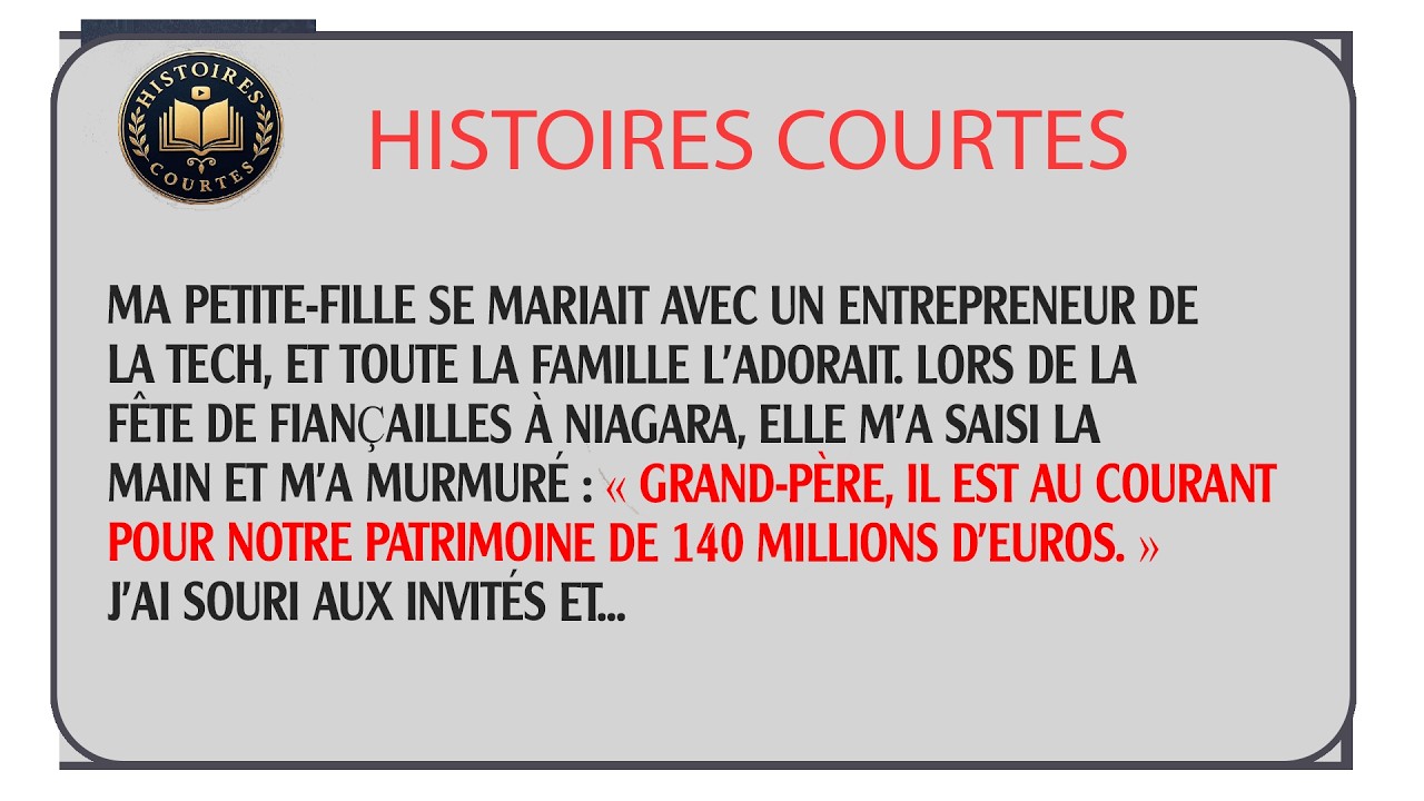 3 jours avant le mariage, ce grand-père découvre le plan machiavélique pour voler 120 millions.