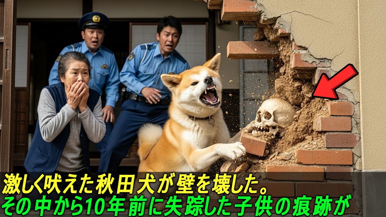 激しく吠えた秋田犬が壁を壊した。その中から10年前に失踪した子供の痕跡が #感動ストーリー #日本#ゆっくり解説