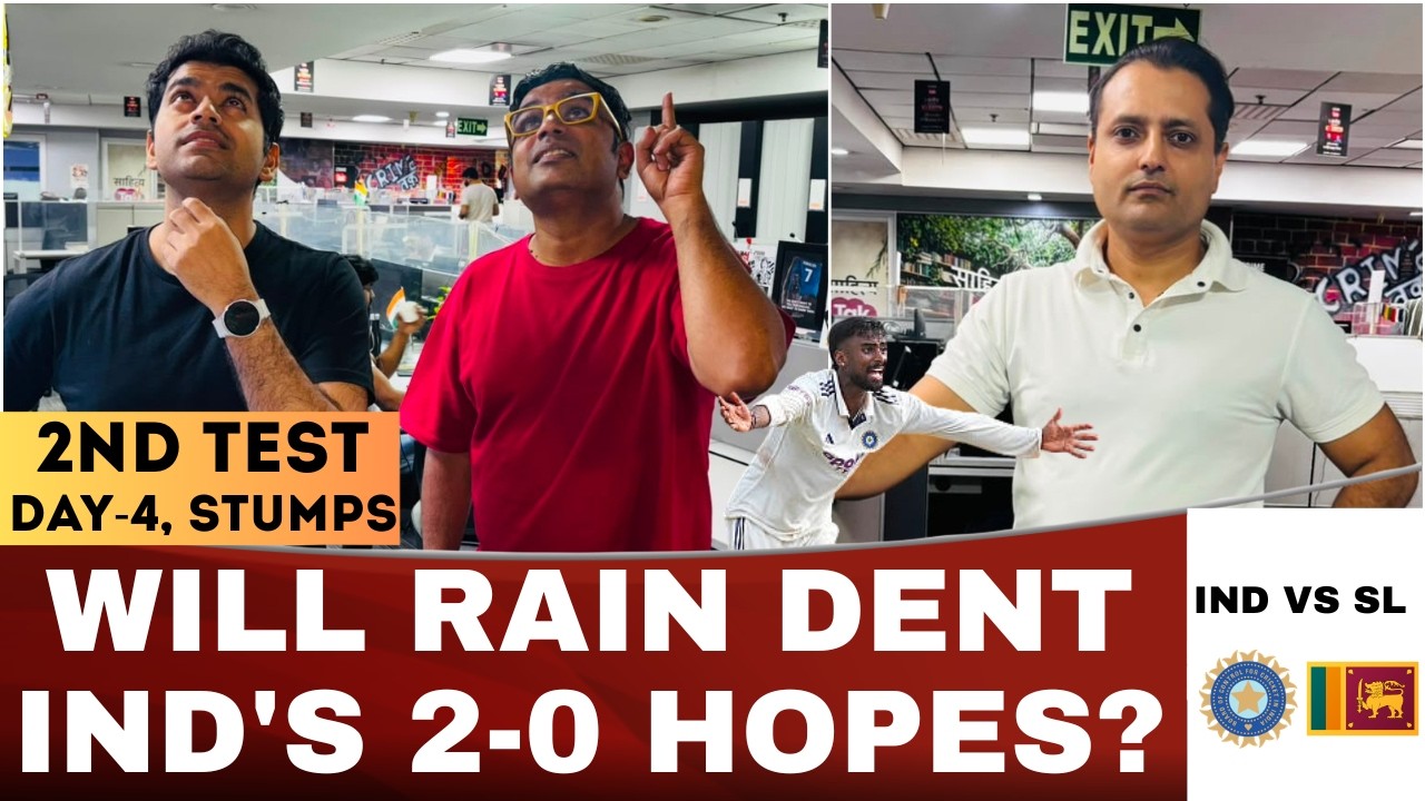 LIVE 2nd Test day 4 stumps: India 4 wickets away from going 2-0 up, will weather spoil plans?