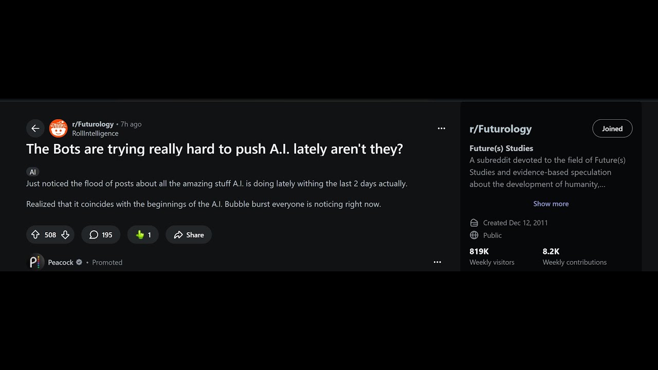 Read #3 : Bots are trying really hard to push AI  & AI boom causing shortages...