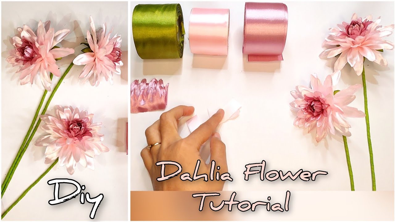 DIY | How To Make Satin Ribbon Flower Easy | Tutorial Membuat Bunga Dari Pita Satin