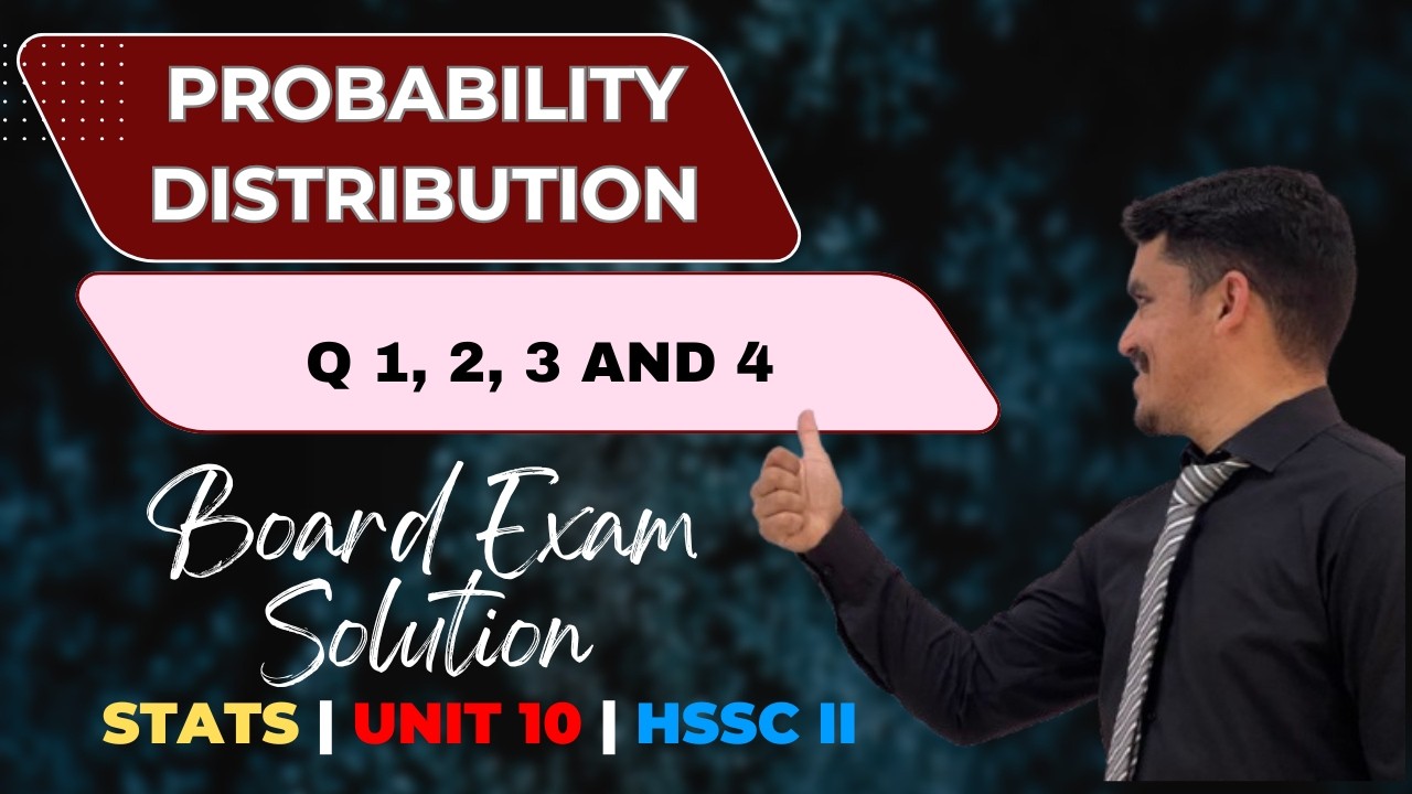 2nd Year Statistics Unit 10 Probability Distribution | Random Variable | Exercise Q1&2 | Board Exam