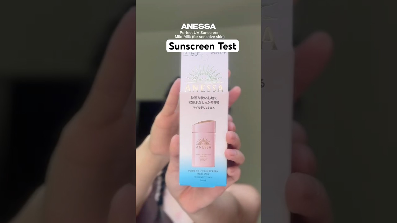 (NOT SPONSORED) Anessa Perfect UV Sunscreen Mild Milk wear test | Sweat, water, sensitivity test