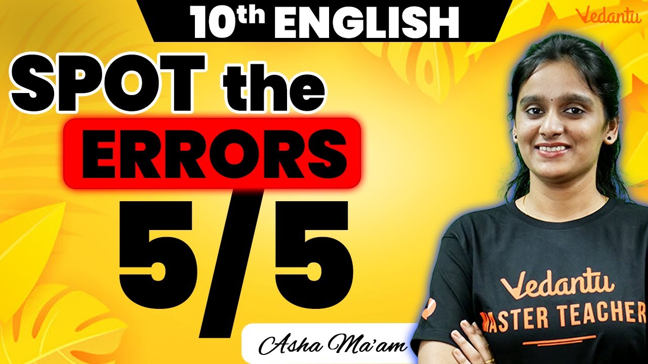10th English | Spot the Errors 5/5 | Public Exam 2025 | Asha ma'am