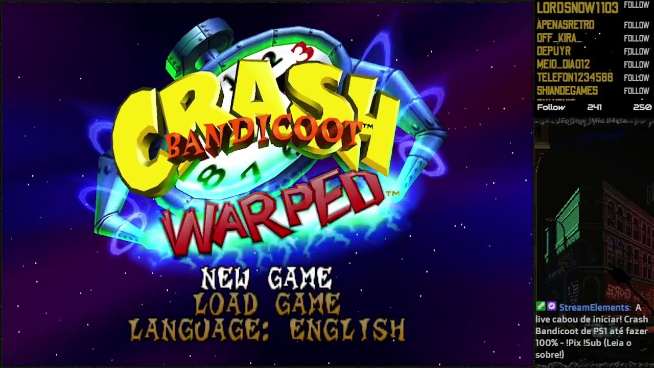 Canal FixBNK - Jogando Crash Bandicoot PS1 -  (Live Gravada RE-UP)  @CanalDeGamesOG