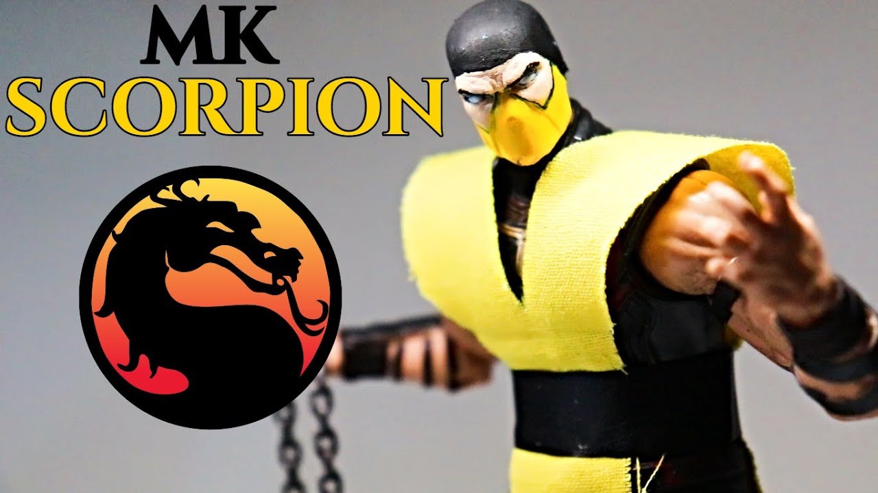 Custom Classic Mortal Kombat Scorpion Action Figure! Mike The Hunter Customs