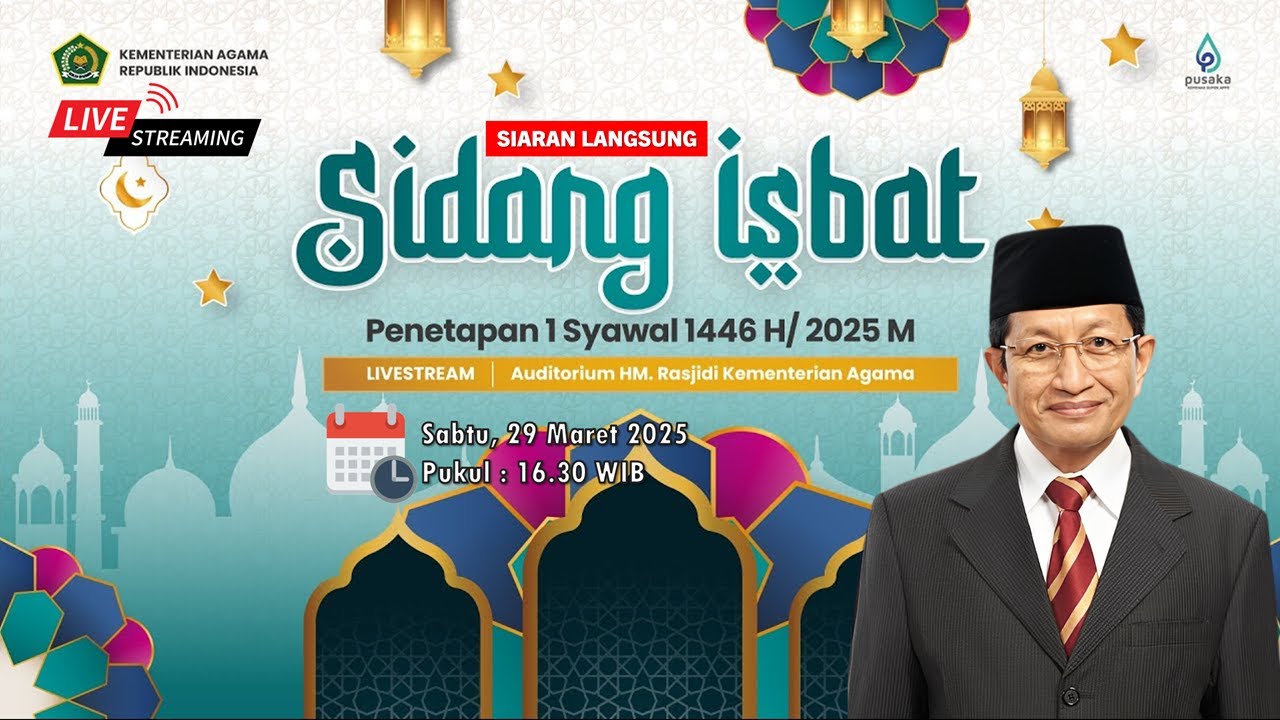 🔴[LIVE] Sidang Isbat Penetapan 1 Syawal Idul Fitri 1446 H/2025 M