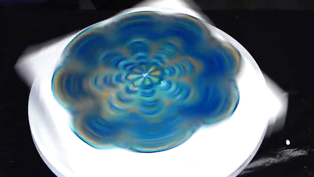 (549) Beautiful SPINNING FLOWER ~ Open cup technique  ~ Acrylic pour painting ~Fluid art