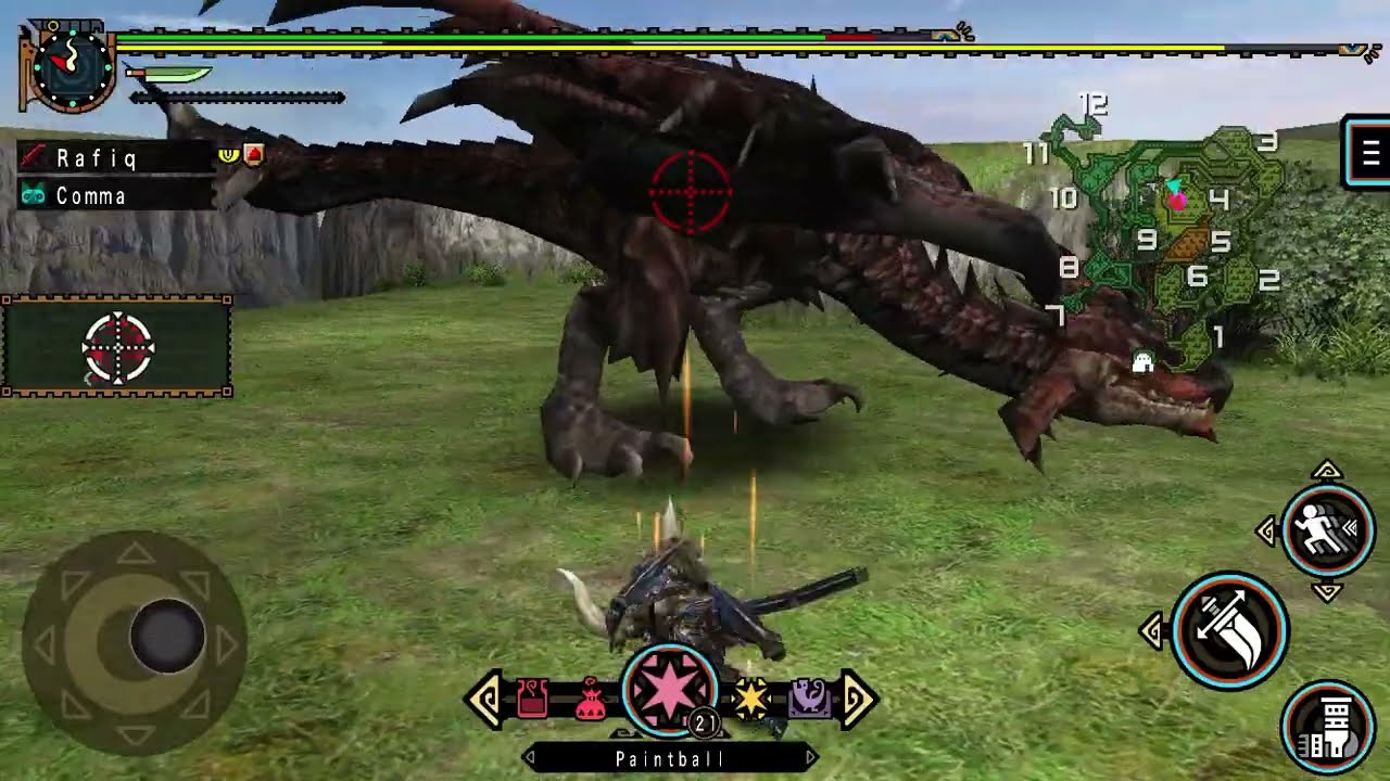 Monster Hunter Freedom Unite (MHFU) for iOS - Low Rank Rathalos + Rathian “A Troublesome Pair”