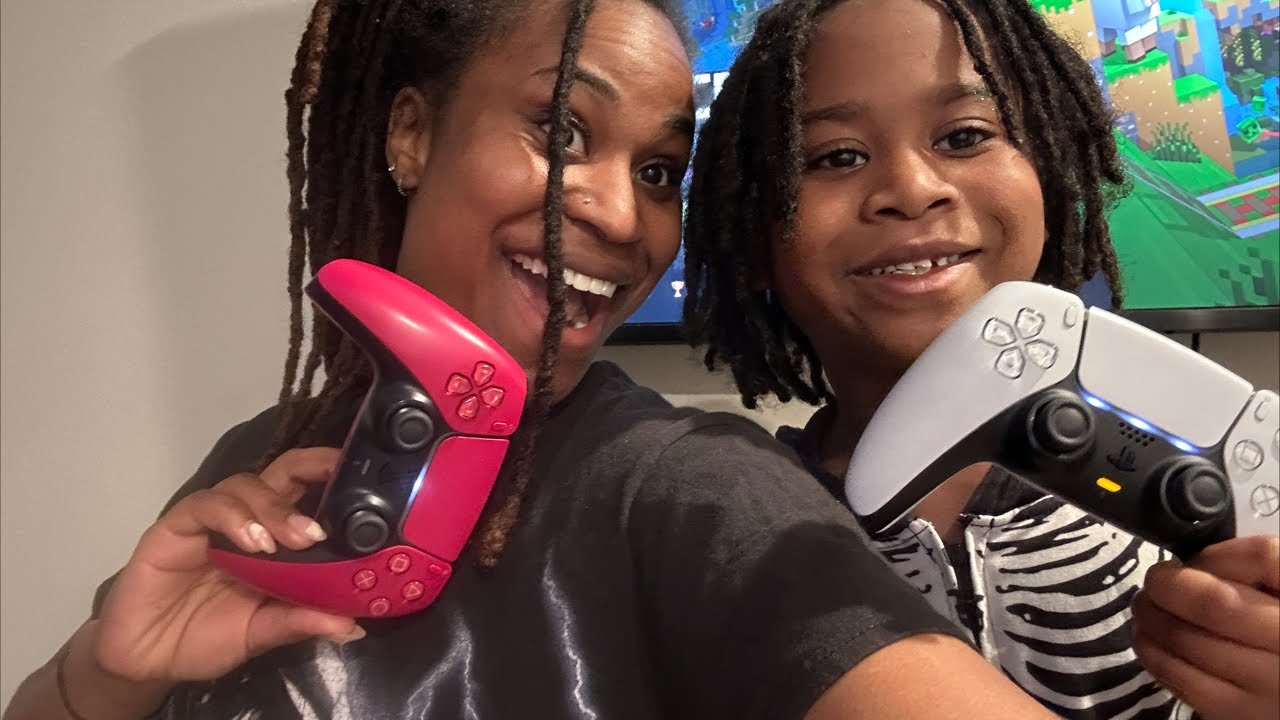 Mother and Son Game Night