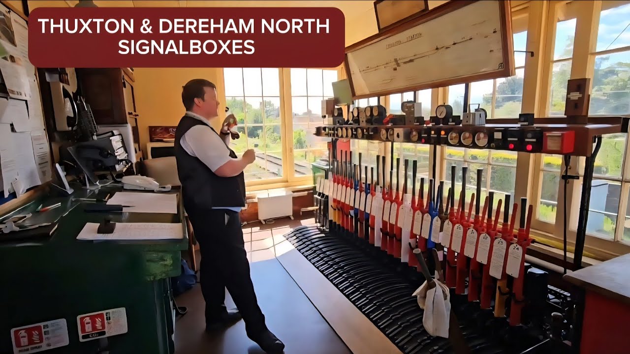 Inside the Signalbox at Mid Norfolk Railway