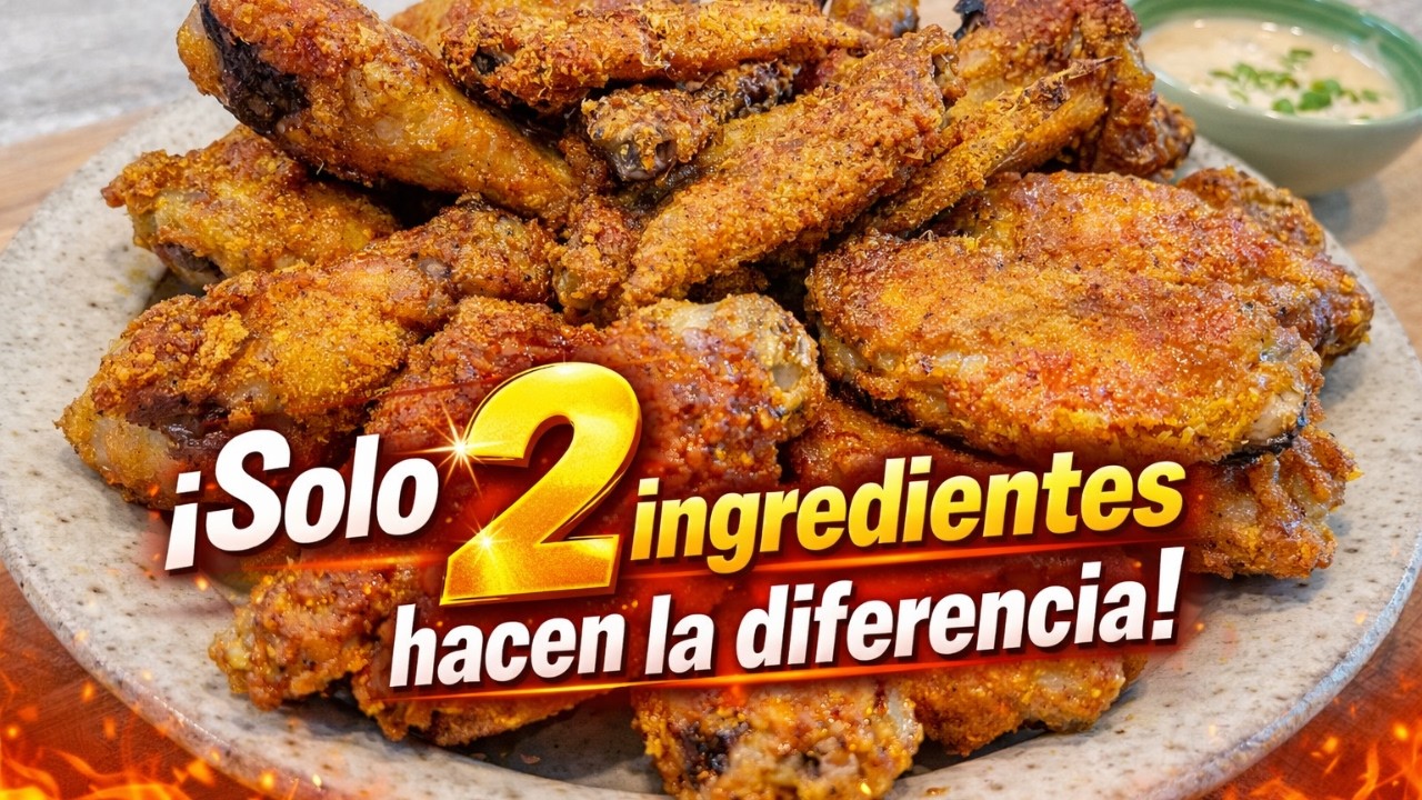 Alitas crocantes  mezclando dos ingredientes que pocos conocen!!