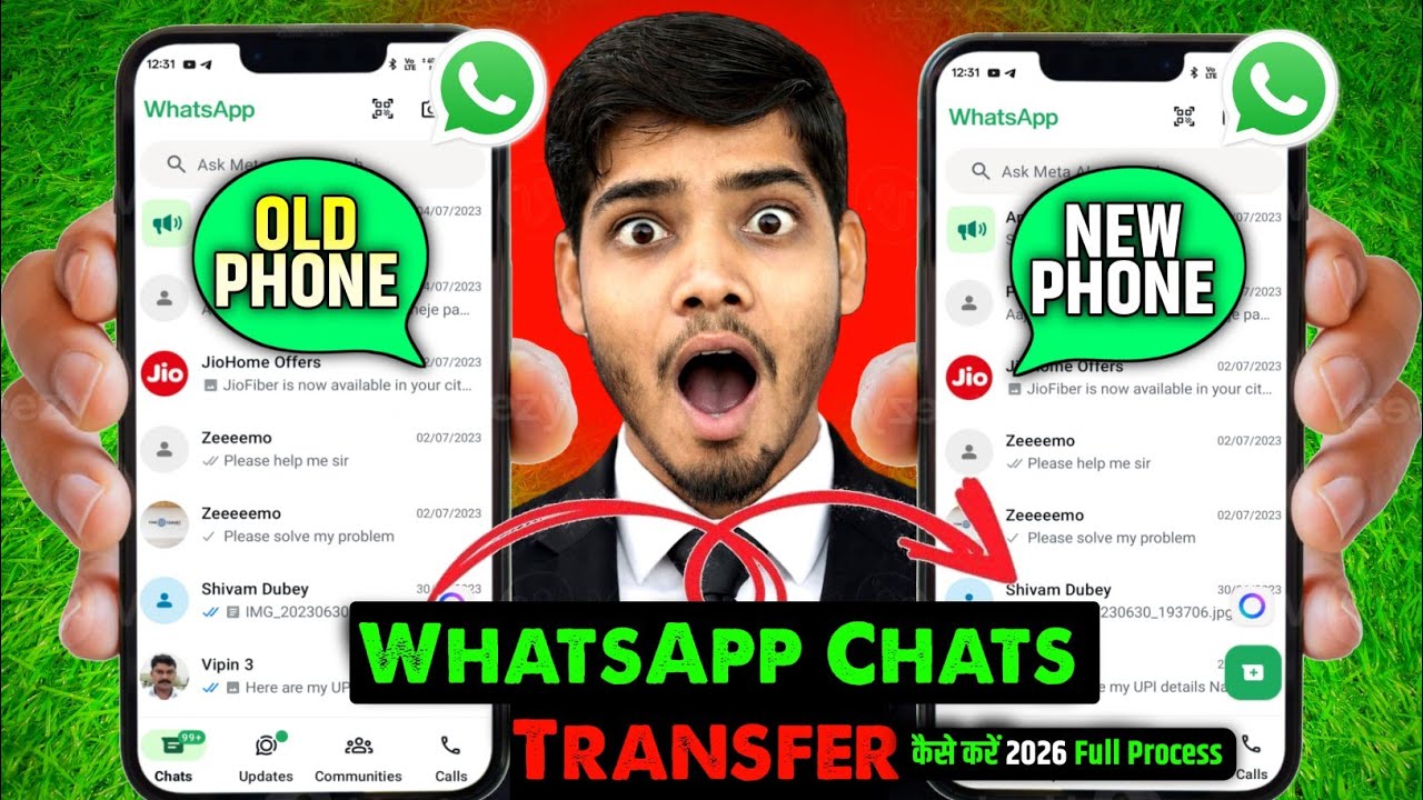 How to transfer WhatsApp chats from old phone to new phone | 🔥WhatsApp Data transfer kaise kare ✅
