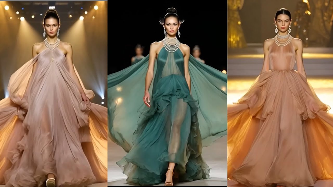 Cloudlike Chiffon Runway Symphony