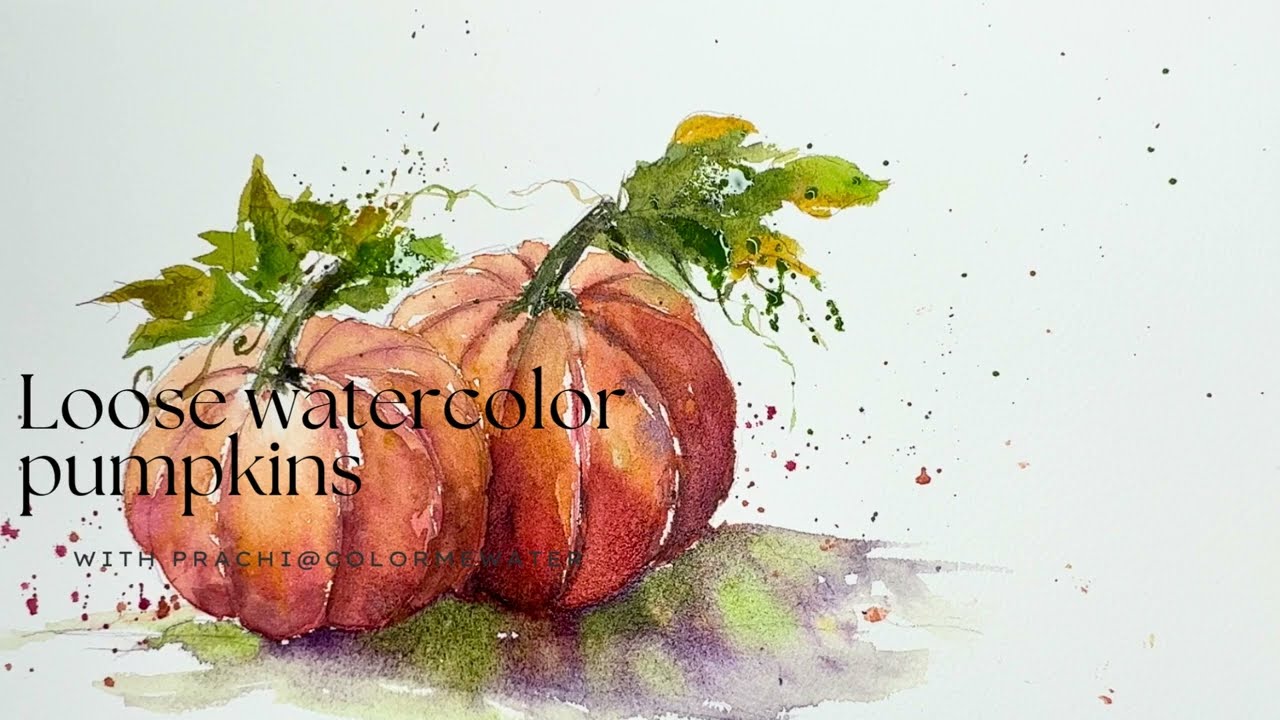 Painting Pumpkins in Watercolor: A Step-by-Step Guide for a Vibrant Fall Composition.